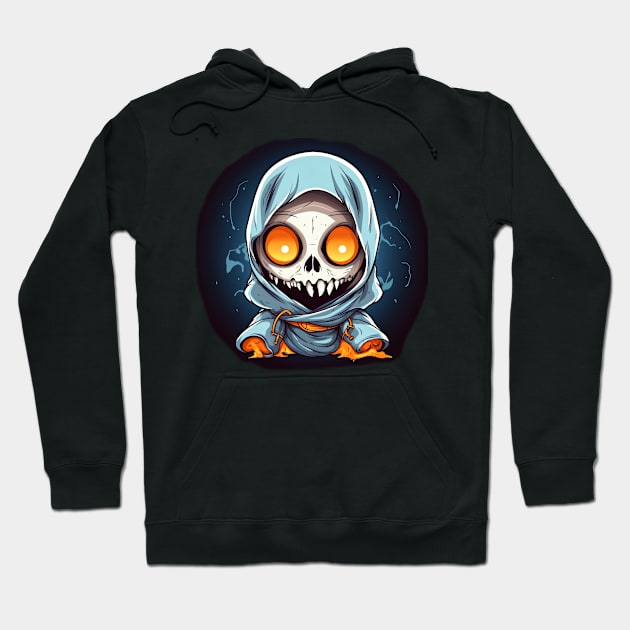 Eerie Halloween Ghoul Art - Spooky Season Delight Hoodie by Captain Peter Designs